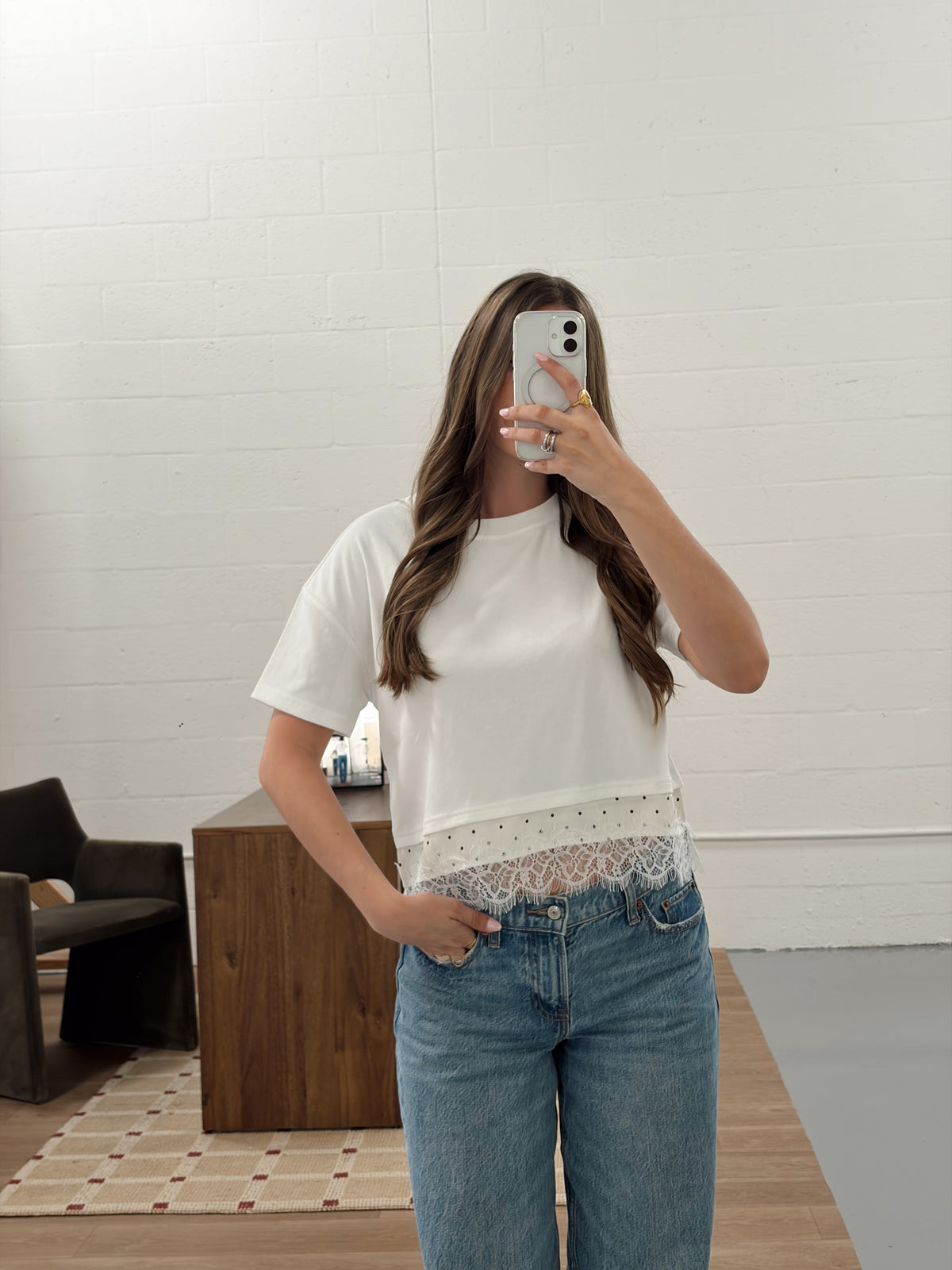 Dainty Dot Lace Tee