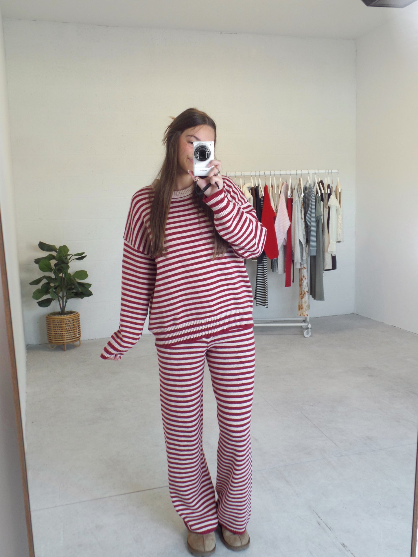 Pink Peppermint Stripe Set