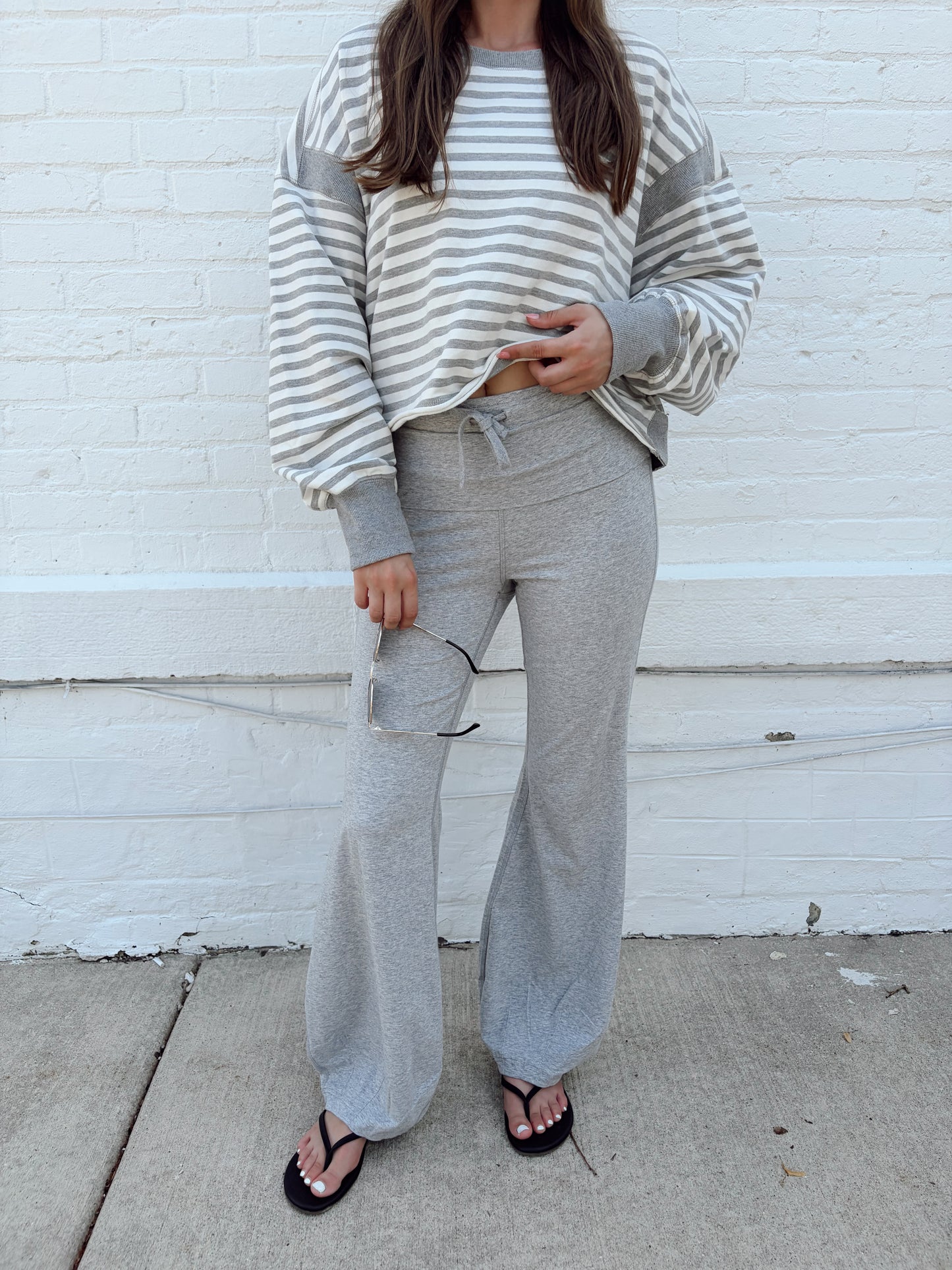 On The Move Fold Over Pant - GRAY