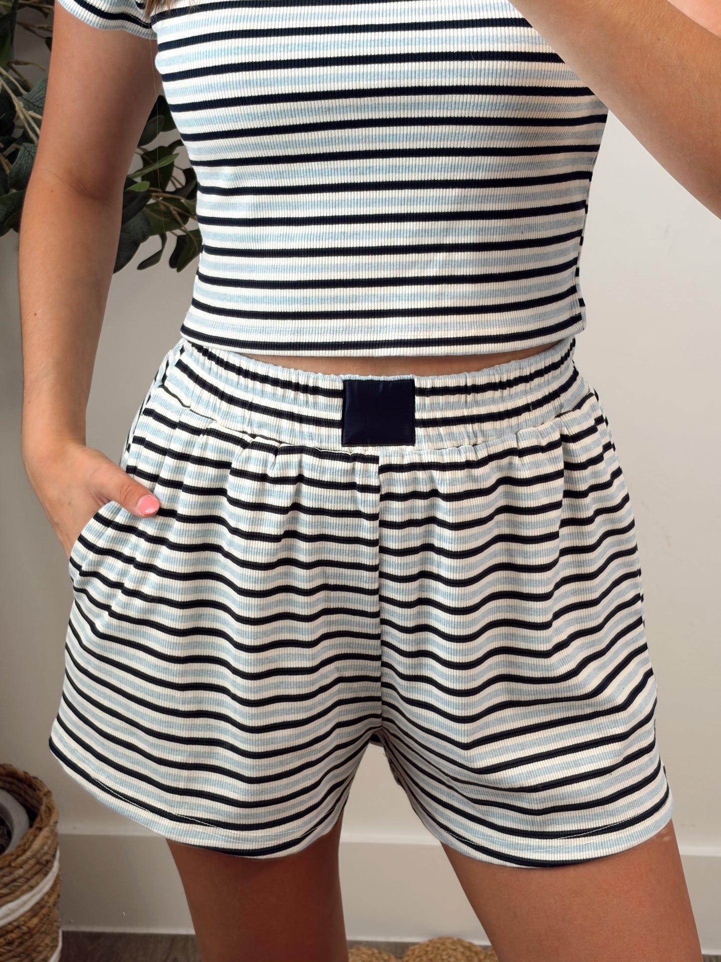 Blue/Navy Stripe Set