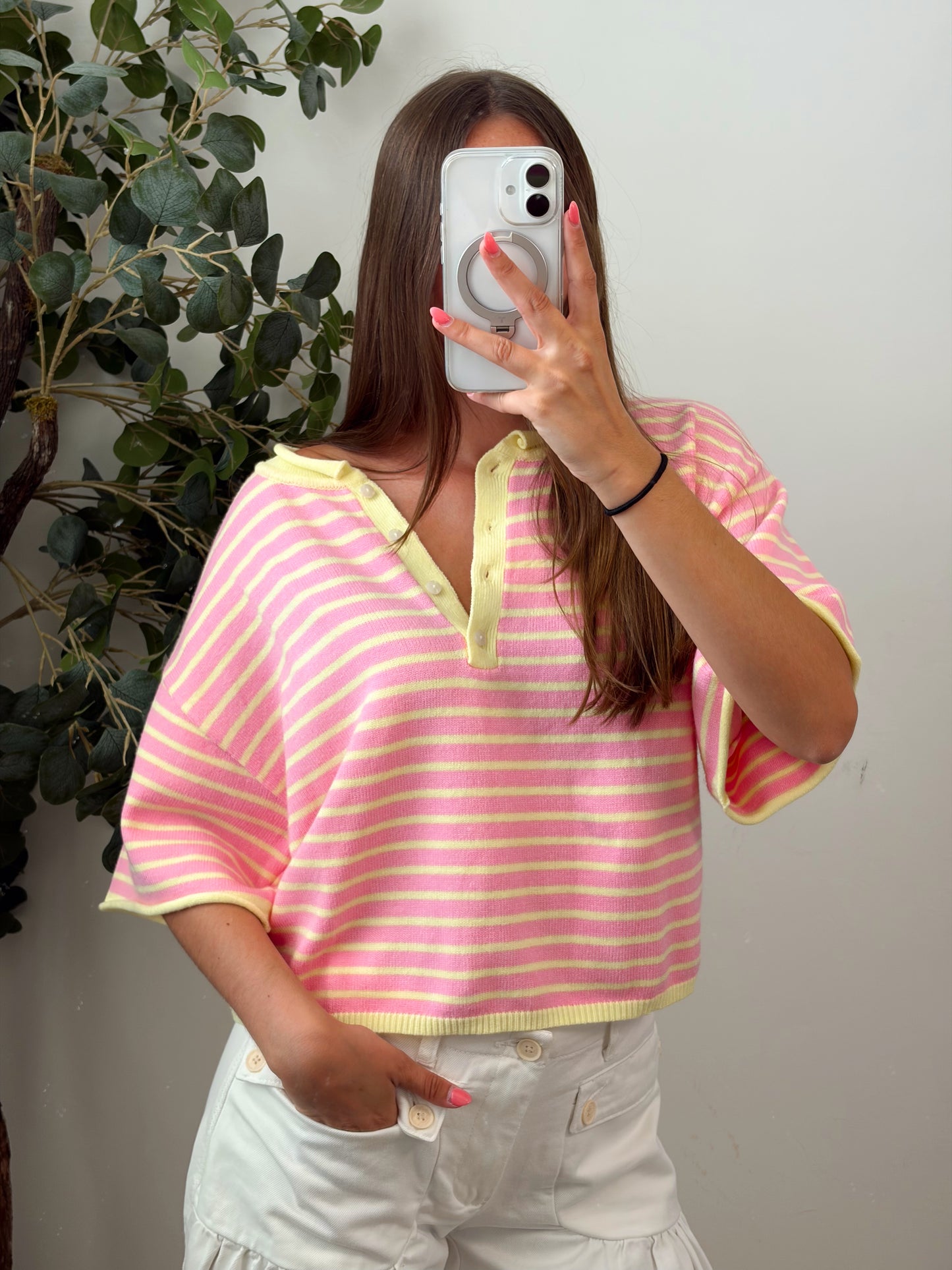 Pink Lemonade Knit Tee