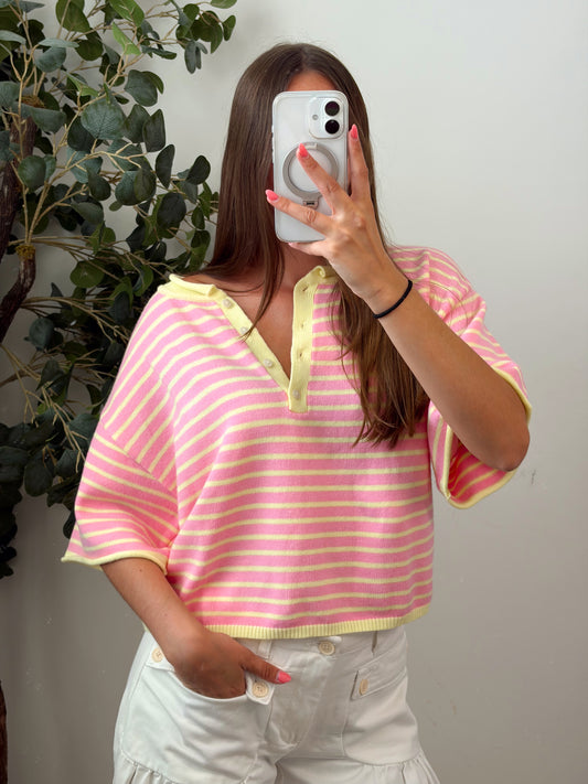 Pink Lemonade Knit Tee