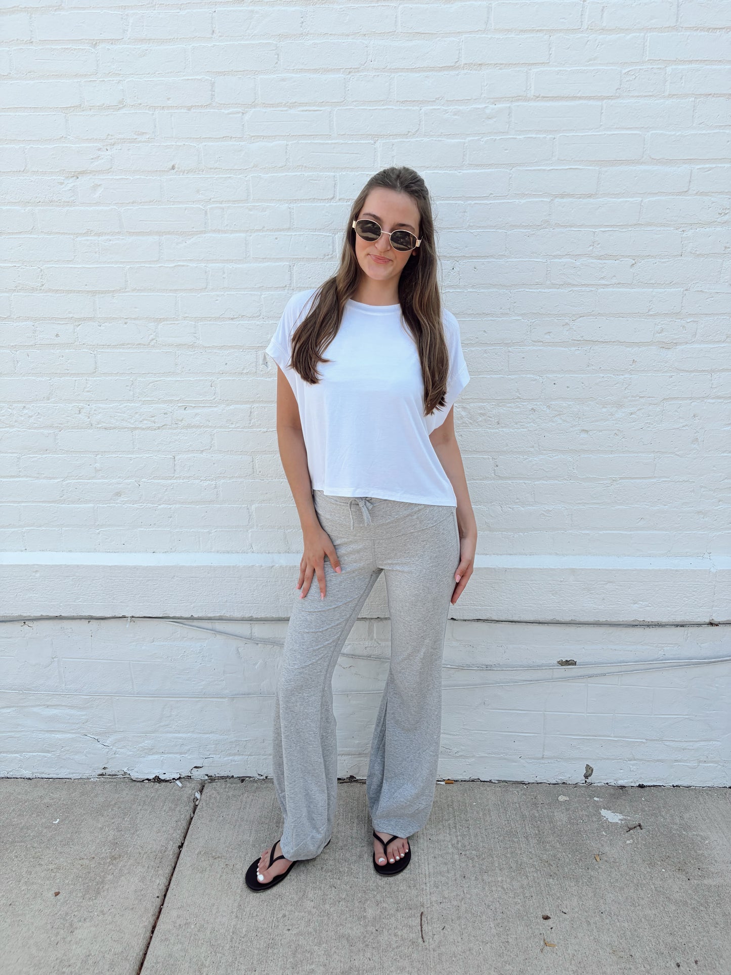 On The Move Fold Over Pant - GRAY