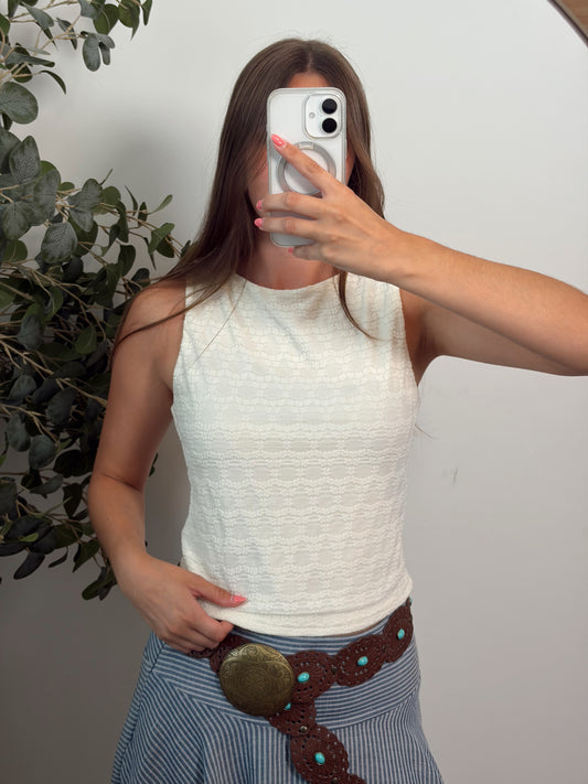 Cream Lace Top