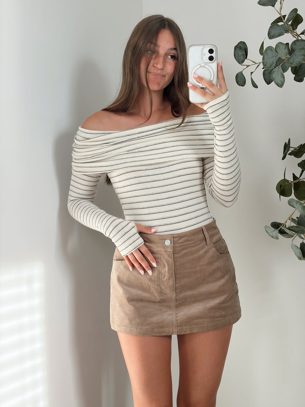 Toasted Oat Striped Bodysuit
