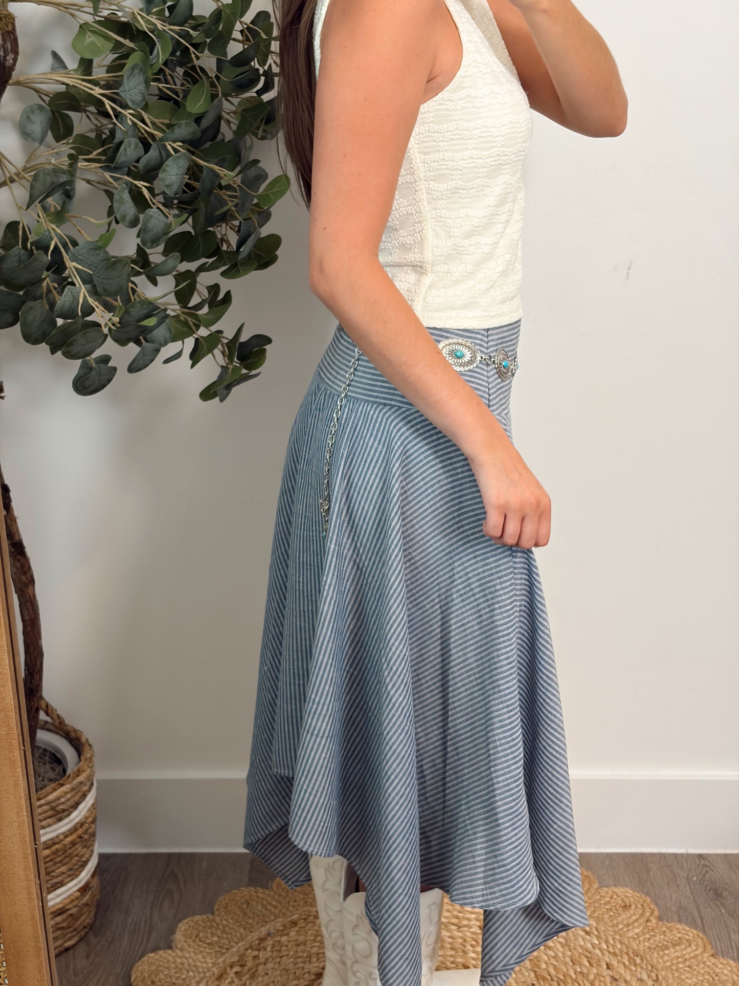 Stripe Handkerchief Skirt