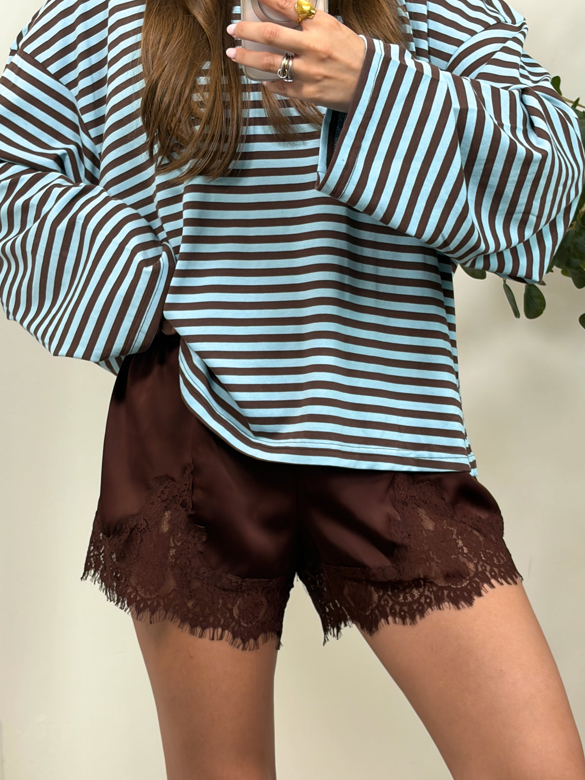 Timber Satin Lace Shorts