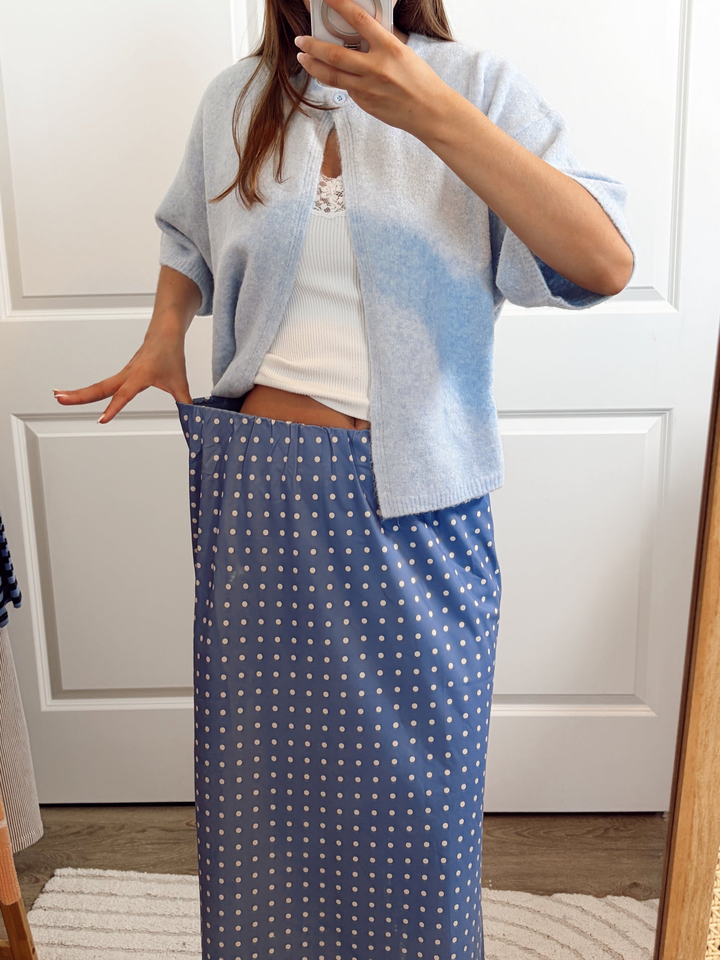 Blueberry Polka Dot Skirt