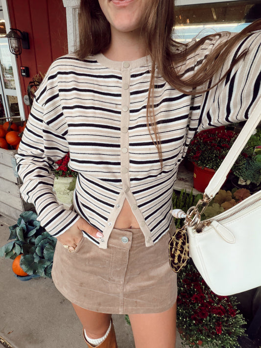 Neutral Fall Button Top