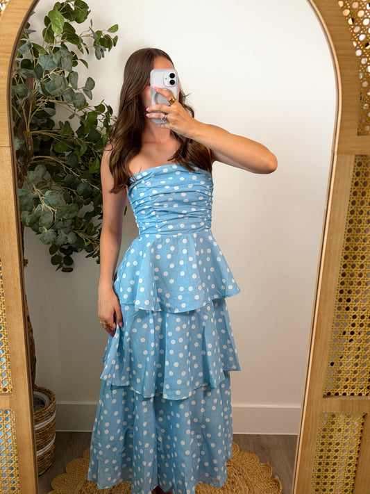 Blue Bliss Dot Dress