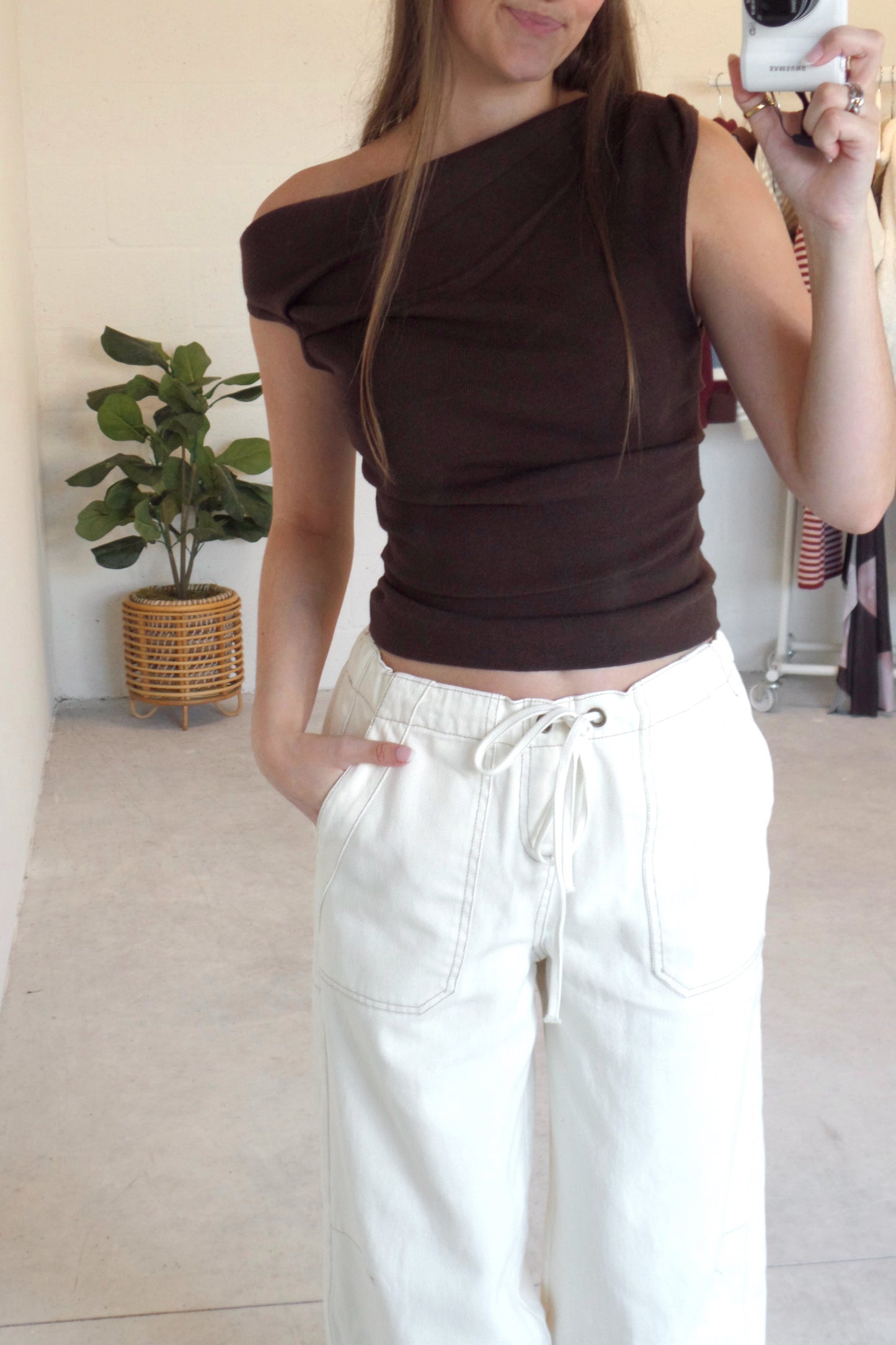 Mocha Muse Asymmetrical Top