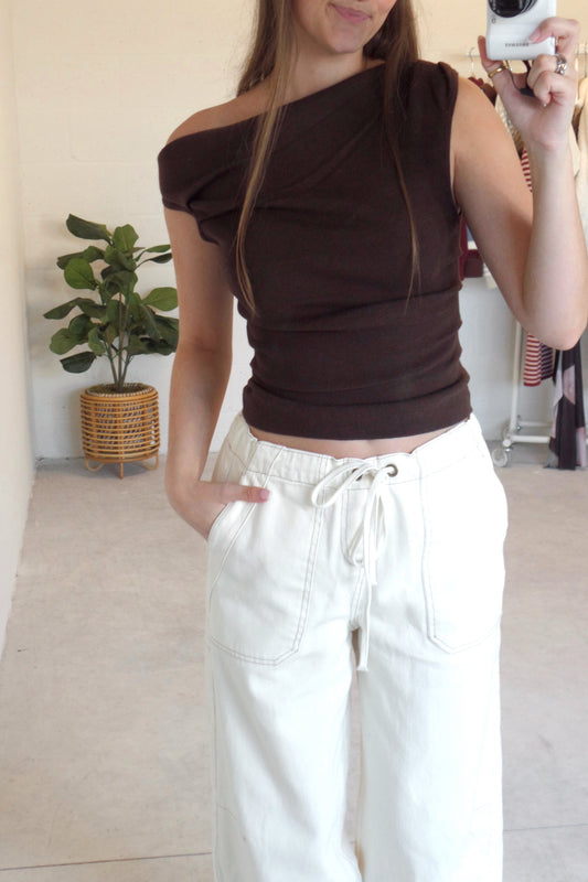 Mocha Muse Asymmetrical Top