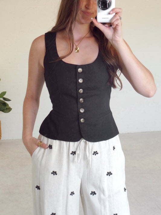 Ember Glow Button-Up Vest