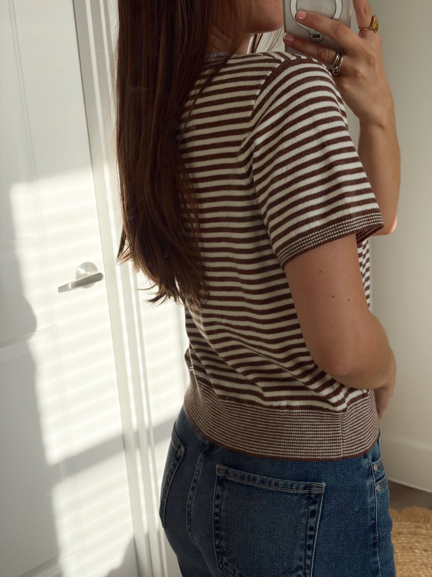 Mocha Skies Button Tee