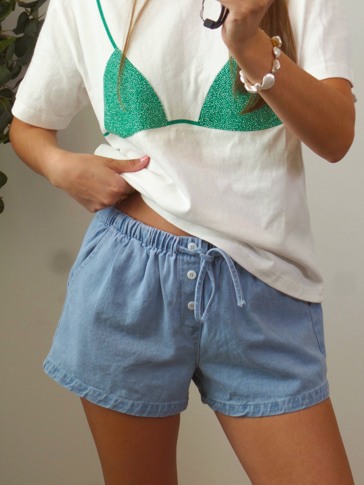 Beach Day Denim Shorts