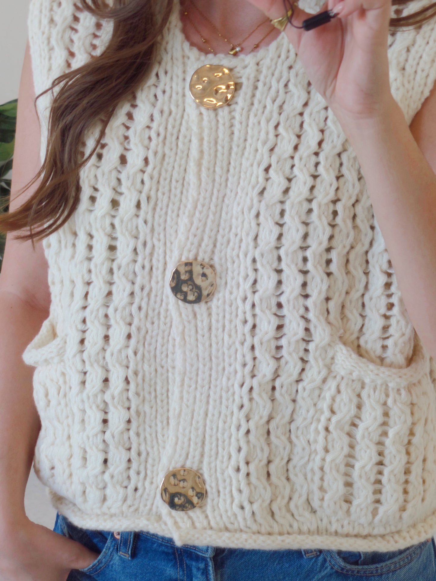 Cozy Cream Chunky Knit Top