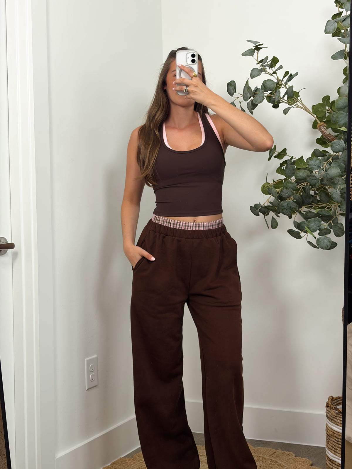 Rosewood Gingham Sweat Set