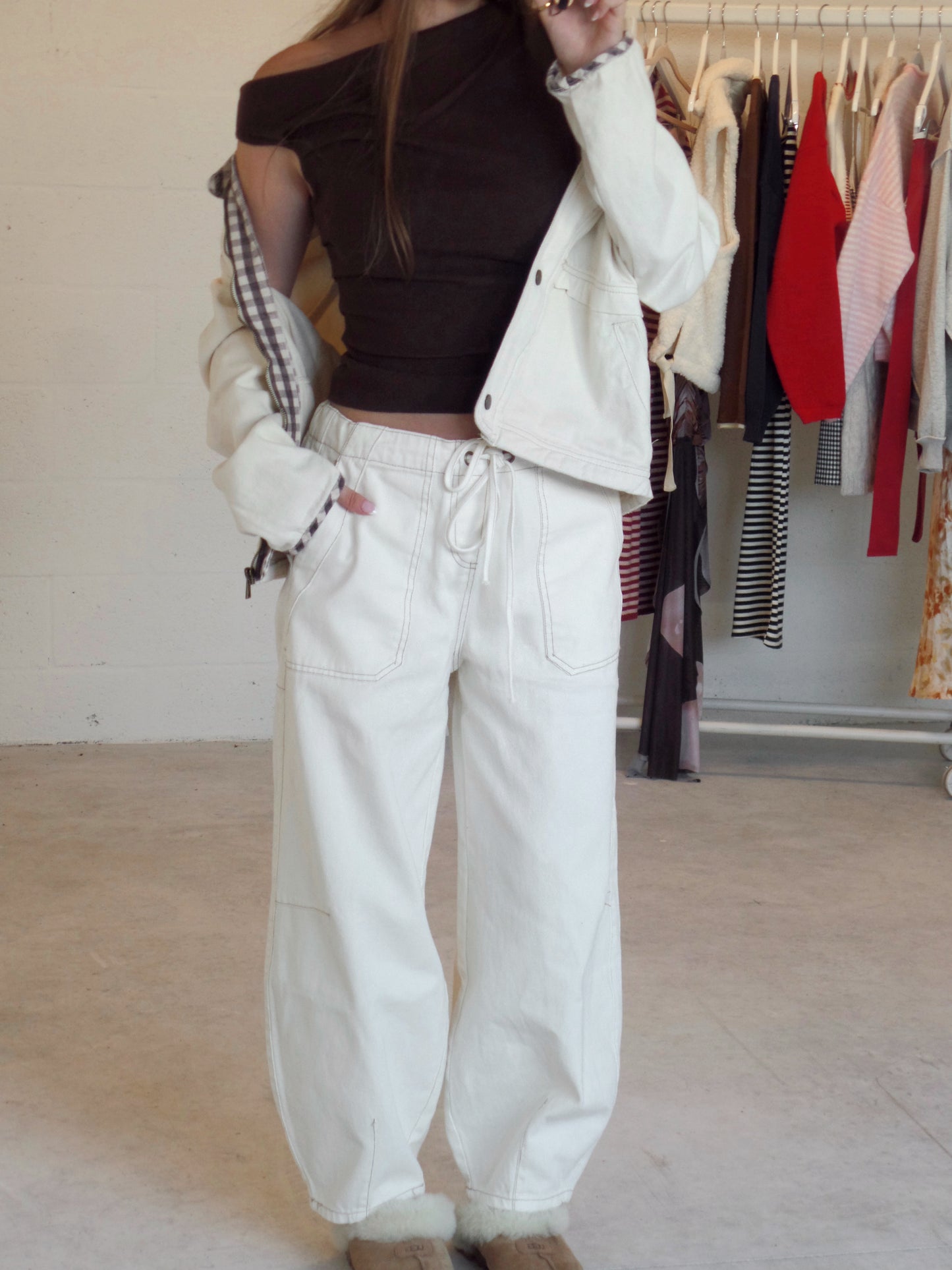 PREORDER *ships this weekend* Alpine Frost Barrel Jean