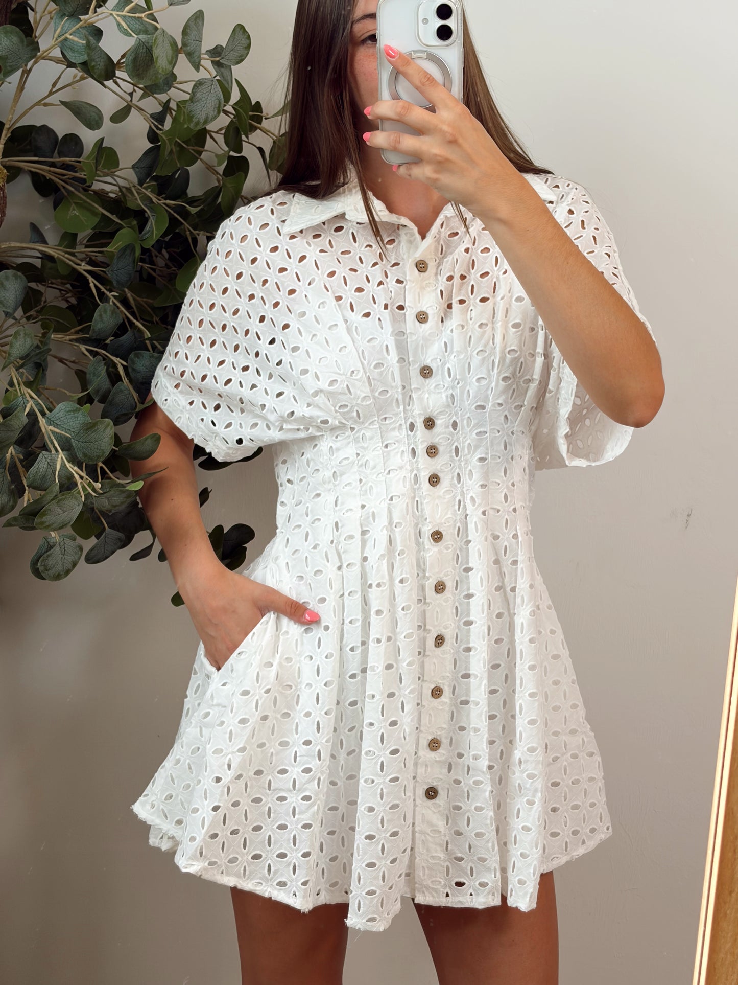 White Eyelet Dress