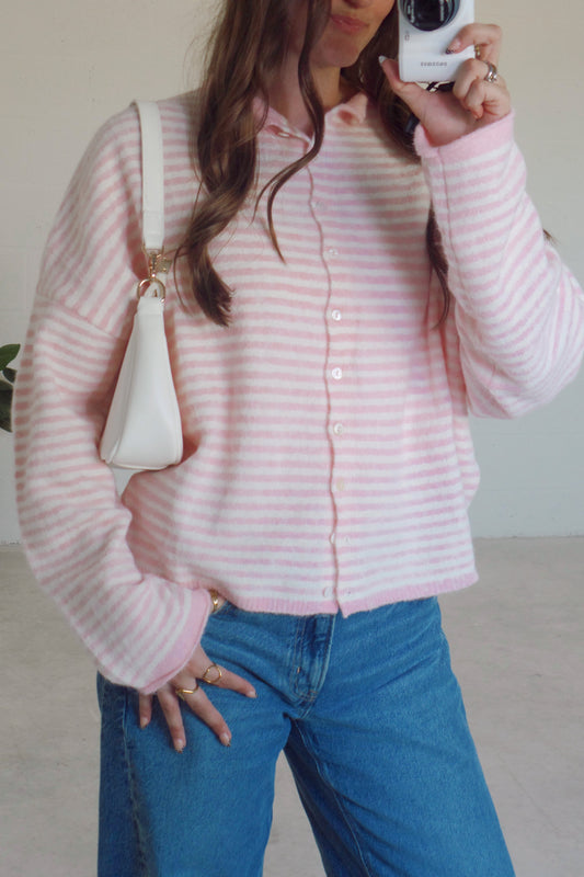 Candy Cane Kiss Cardigan