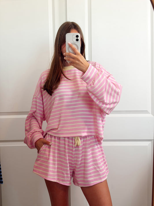 Pink Lemonade Stripe Set
