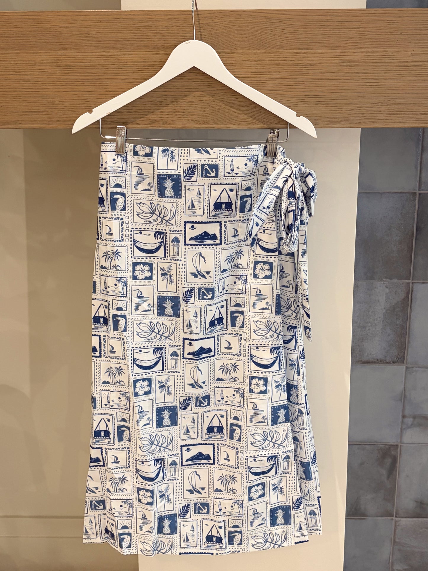 Postcard Wrap Skirt
