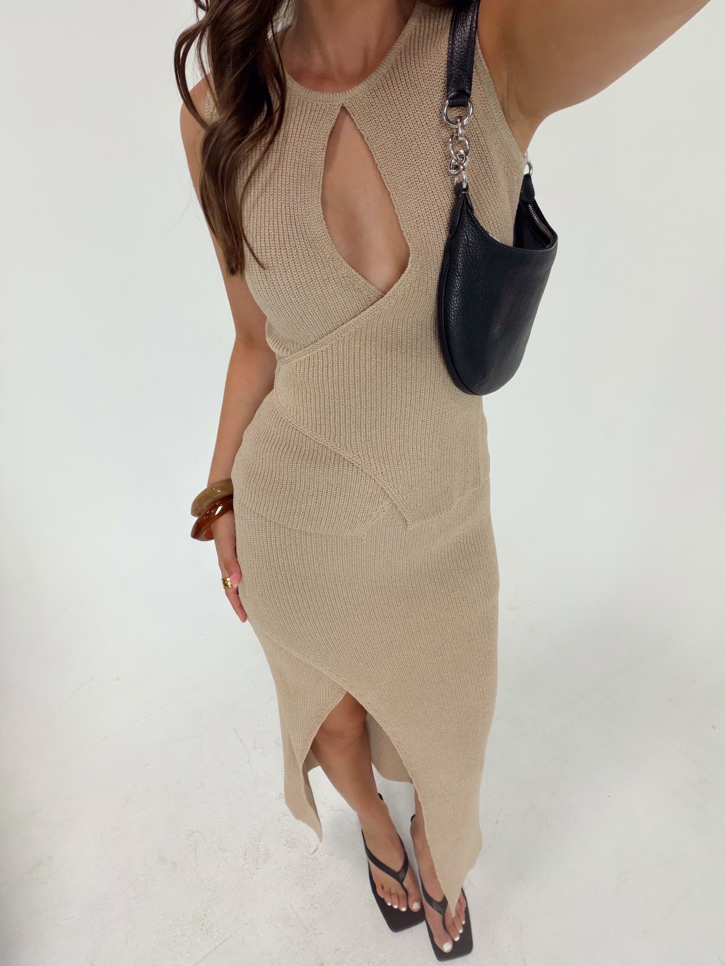 Knit Wrap Tie Skirt Set