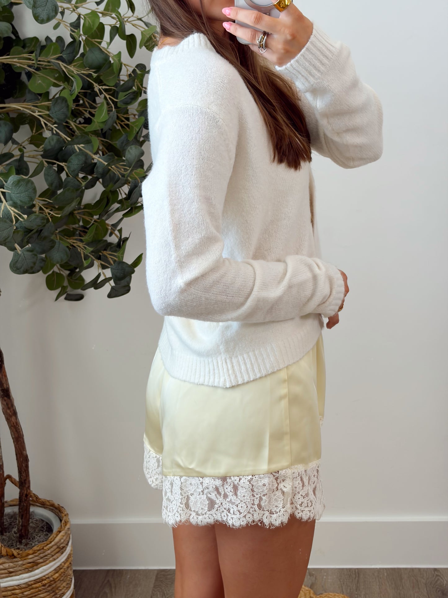 Summer Glow Satin Lace Short