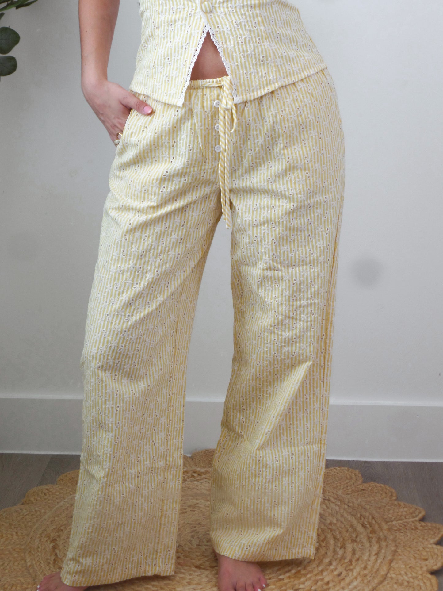 Buttercream Eyelet Pant