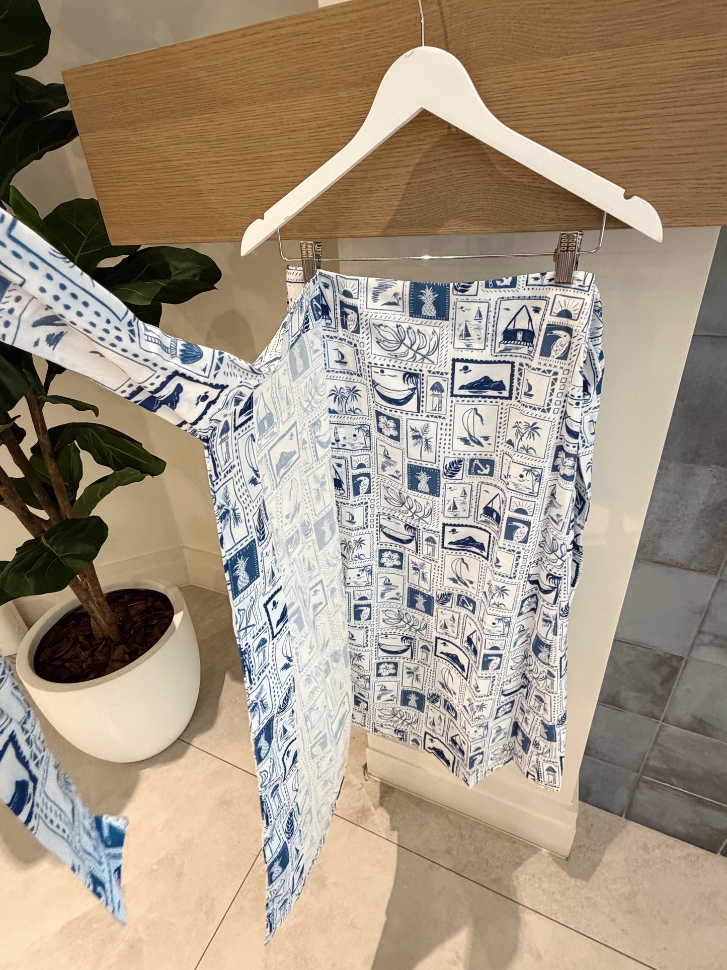 Postcard Wrap Skirt