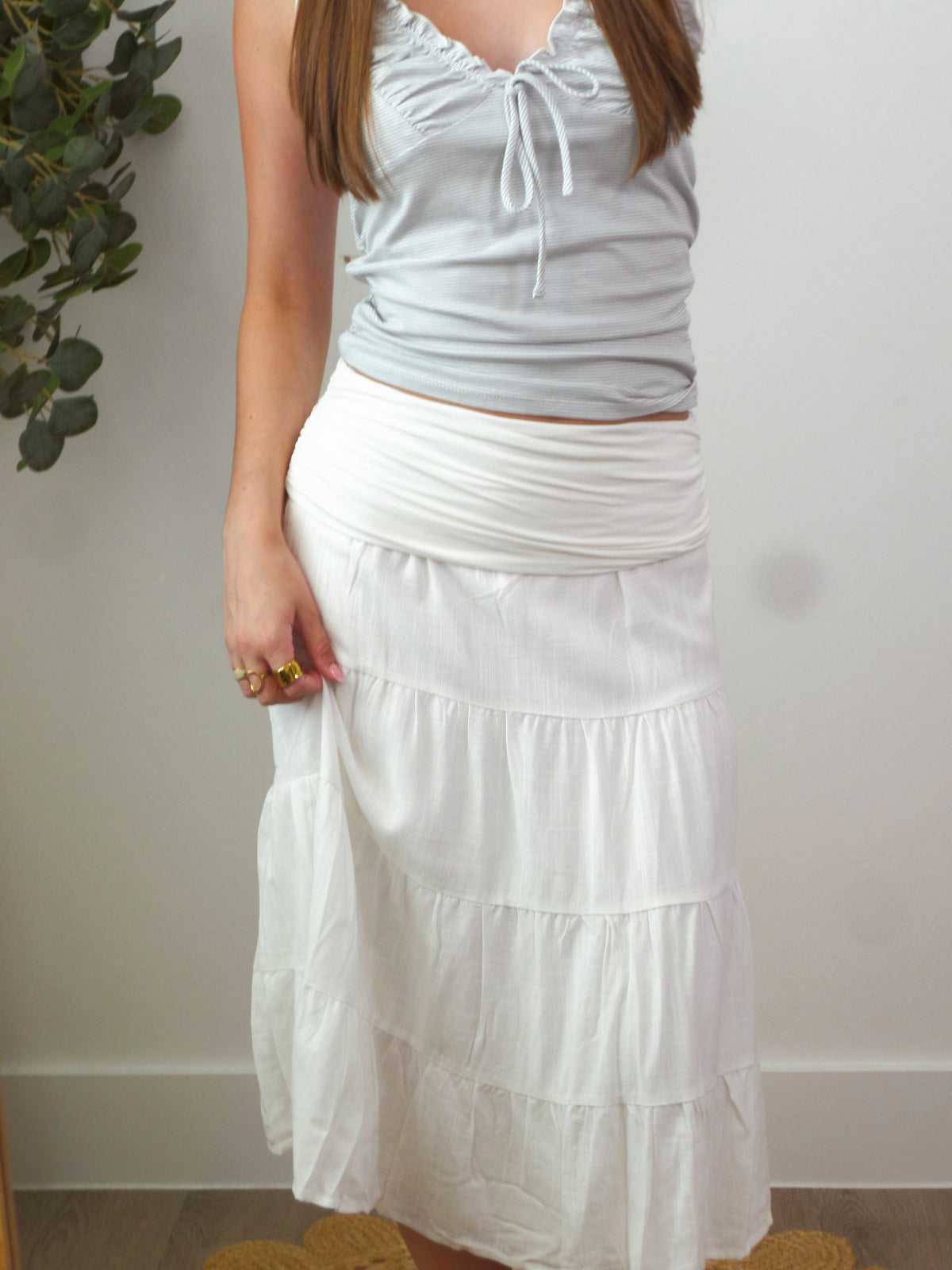 Vanilla Wave Foldover Skirt