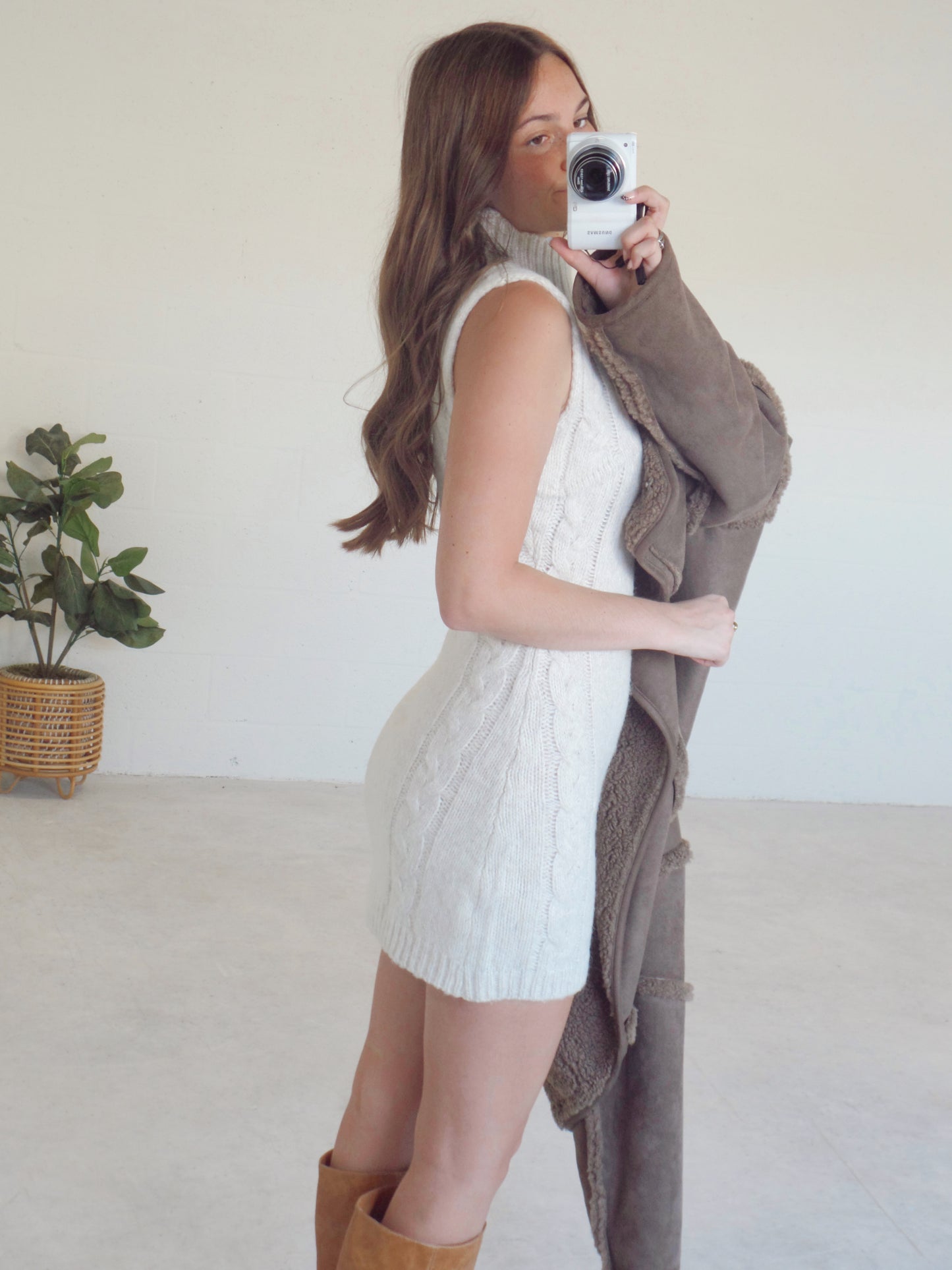 Frost Knit Mockneck Dress