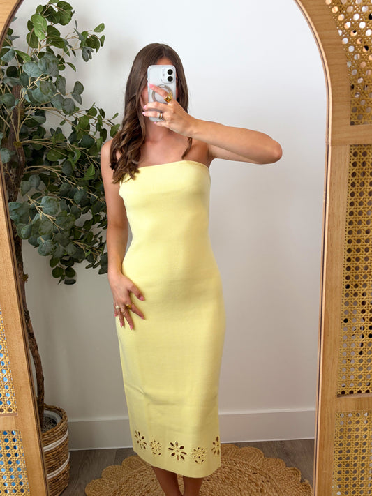 Sunflower Knit Tube Dress