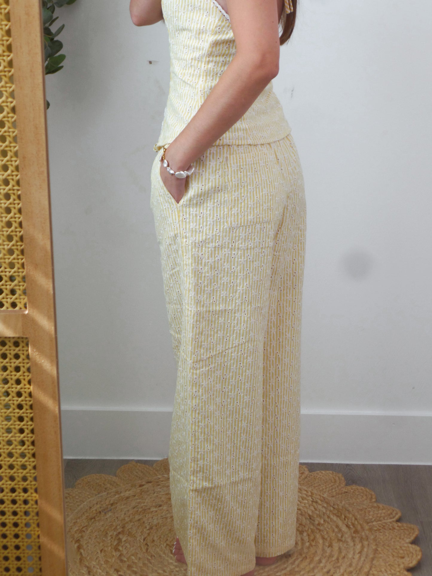 Buttercream Eyelet Pant