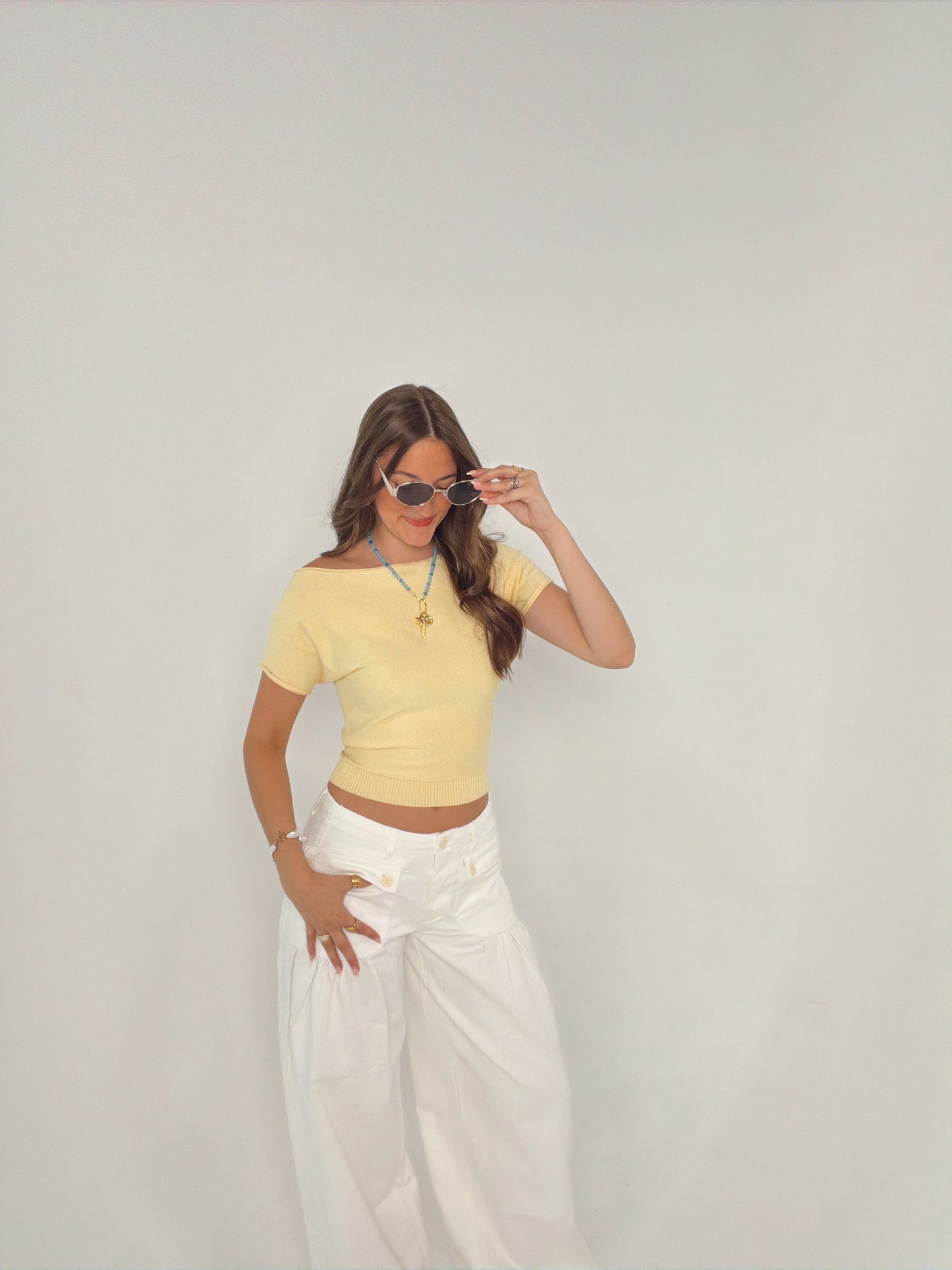 Sunny Boatneck Top