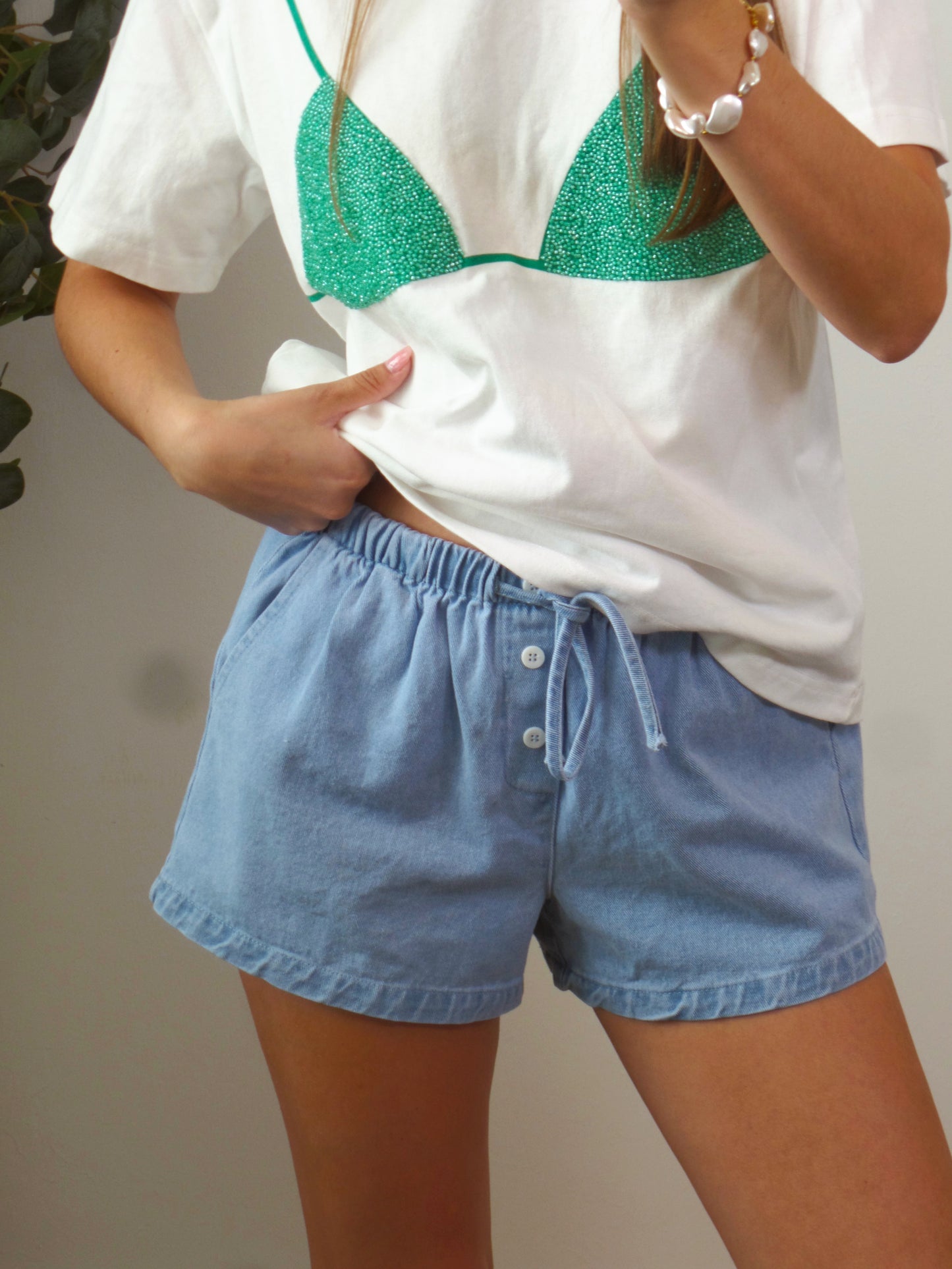 Beach Day Denim Shorts