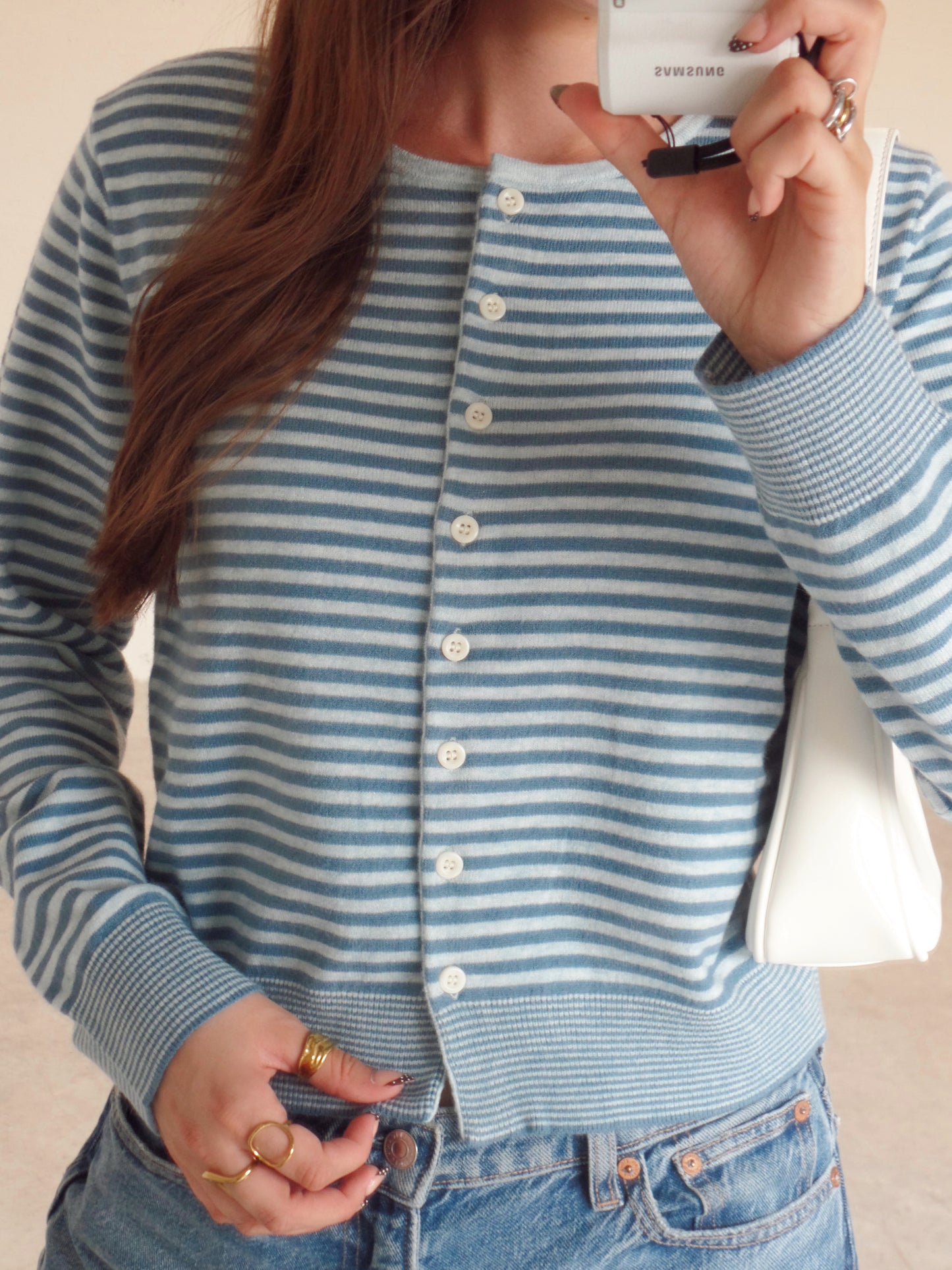 Blue Horizon Stripe Cardigan