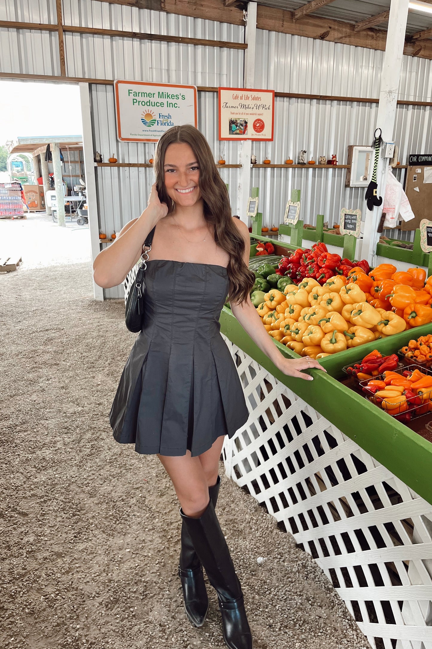 Pumpkin Patch Pleated Dress