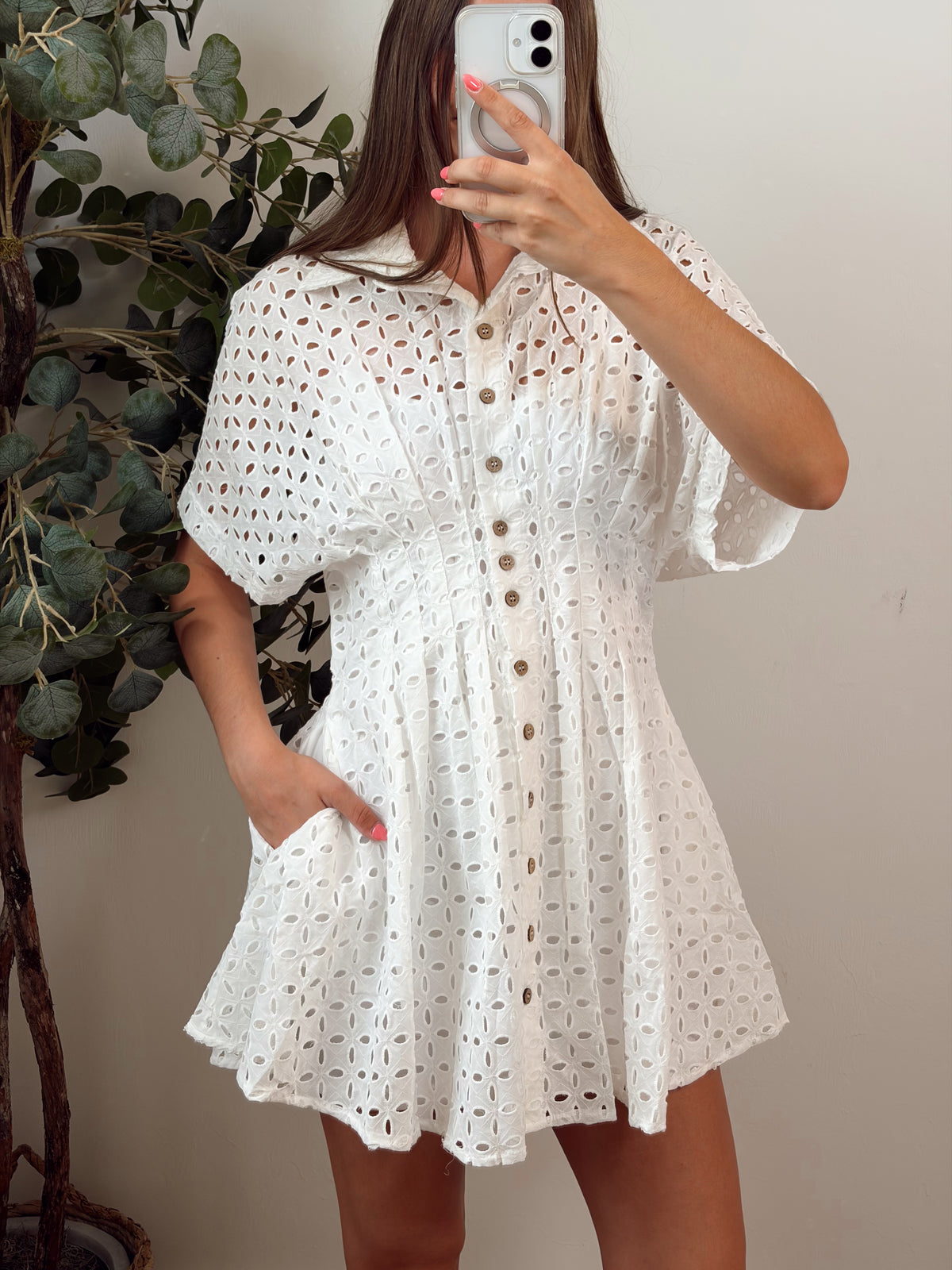 White Eyelet Dress