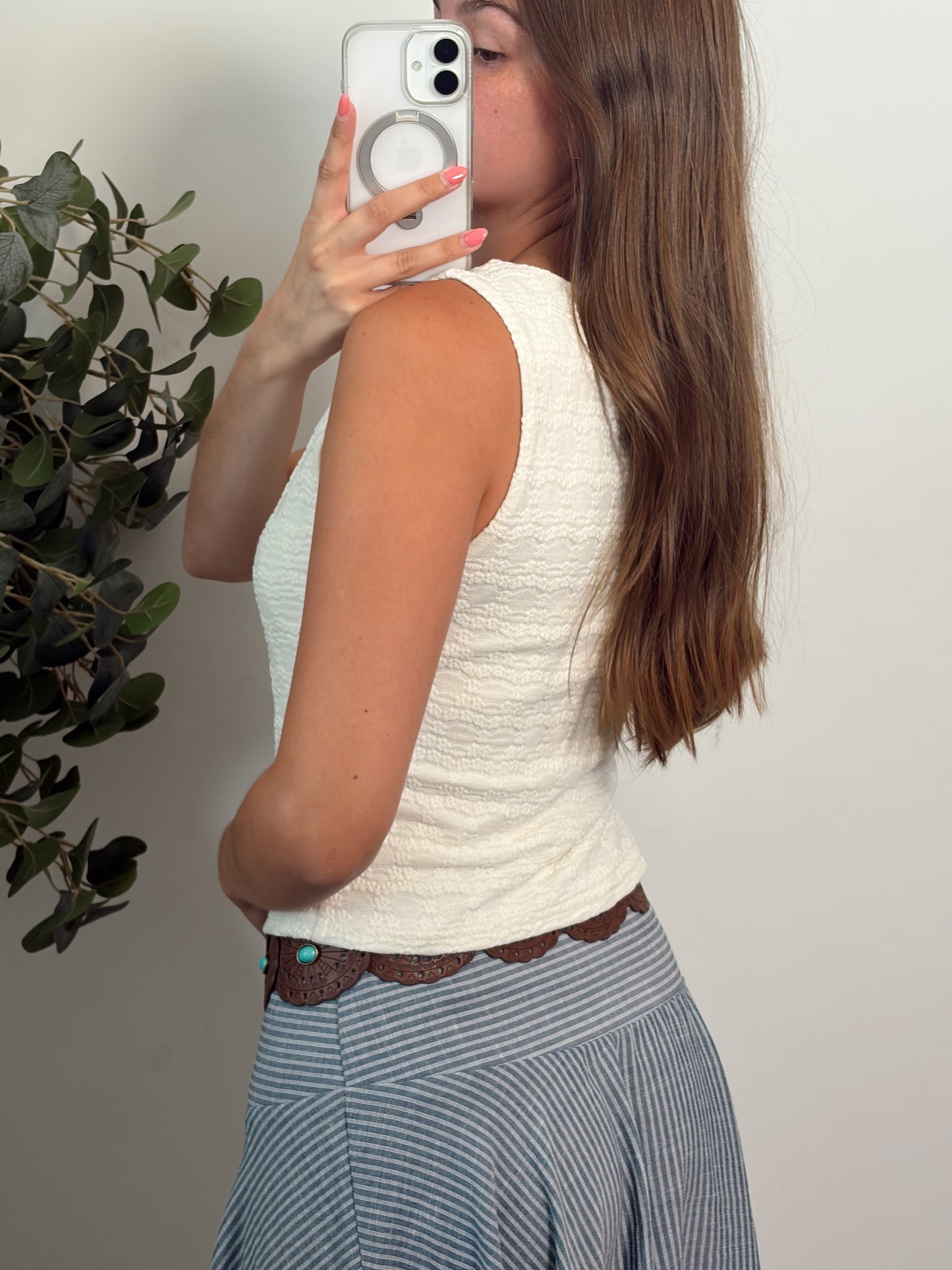 Cream Lace Top
