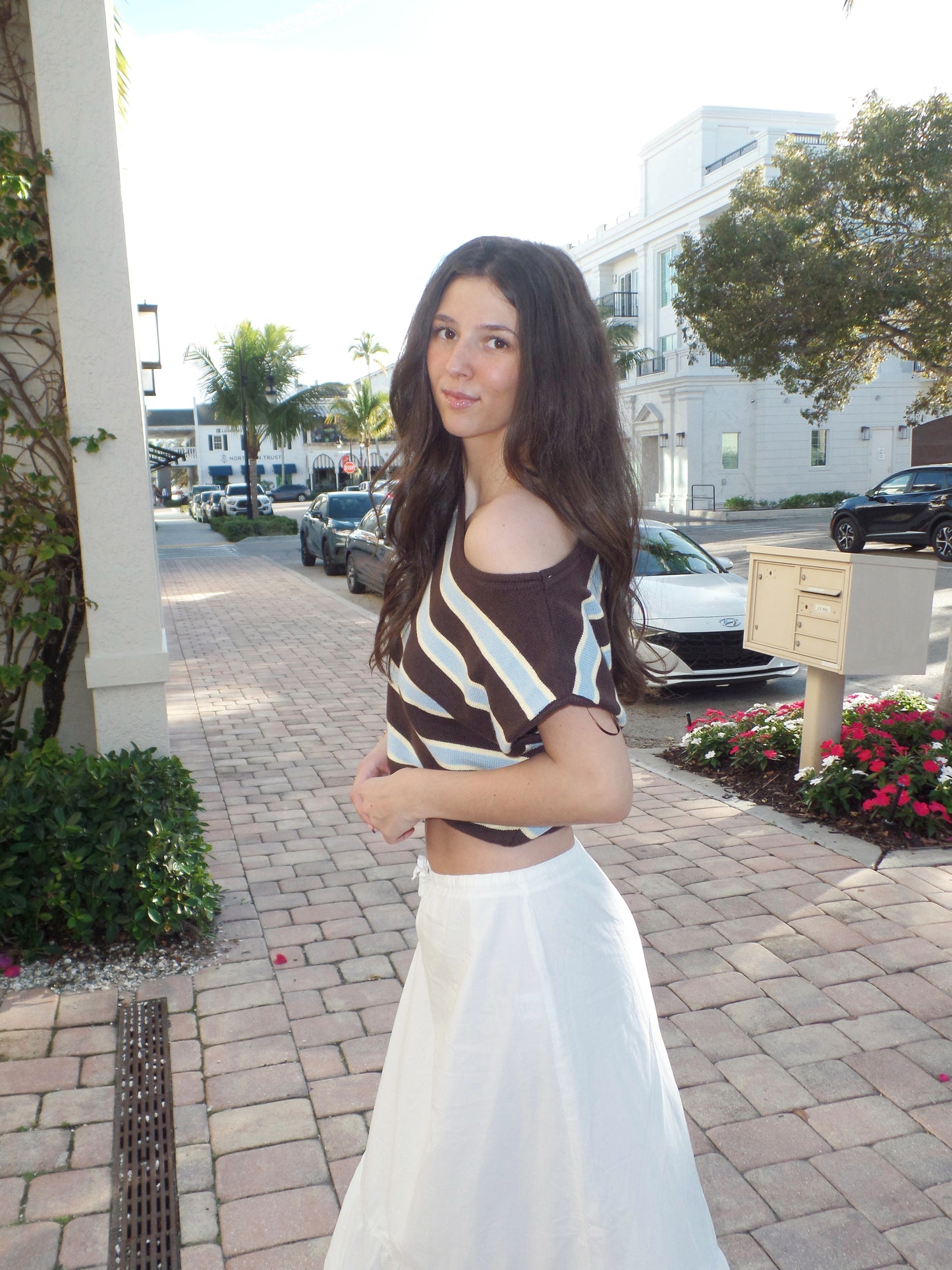 Soft Skies Stripe Top