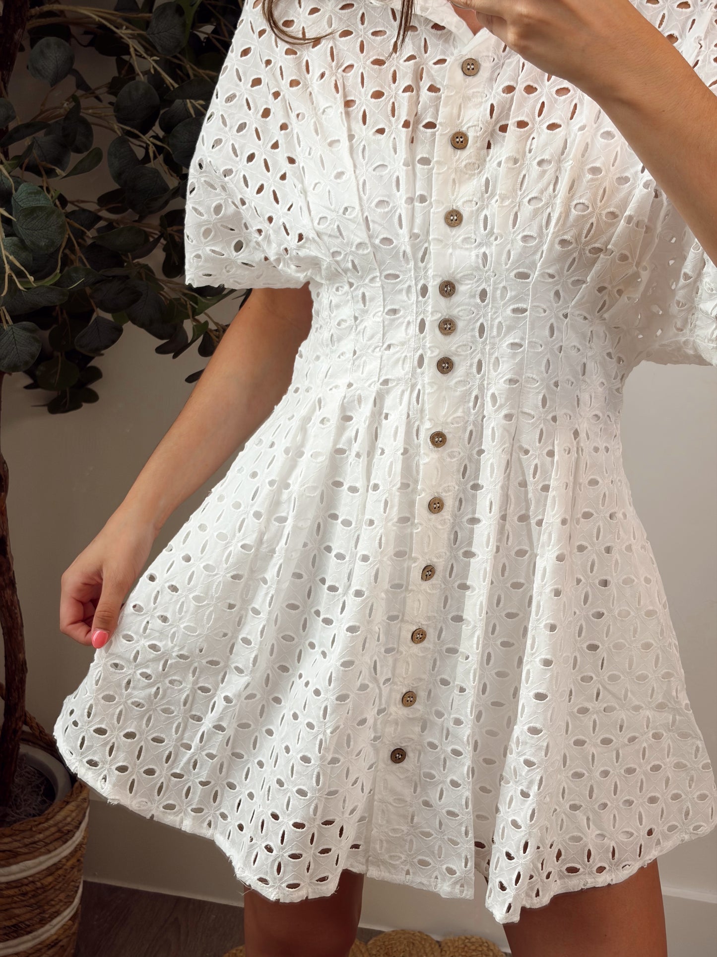 White Eyelet Dress