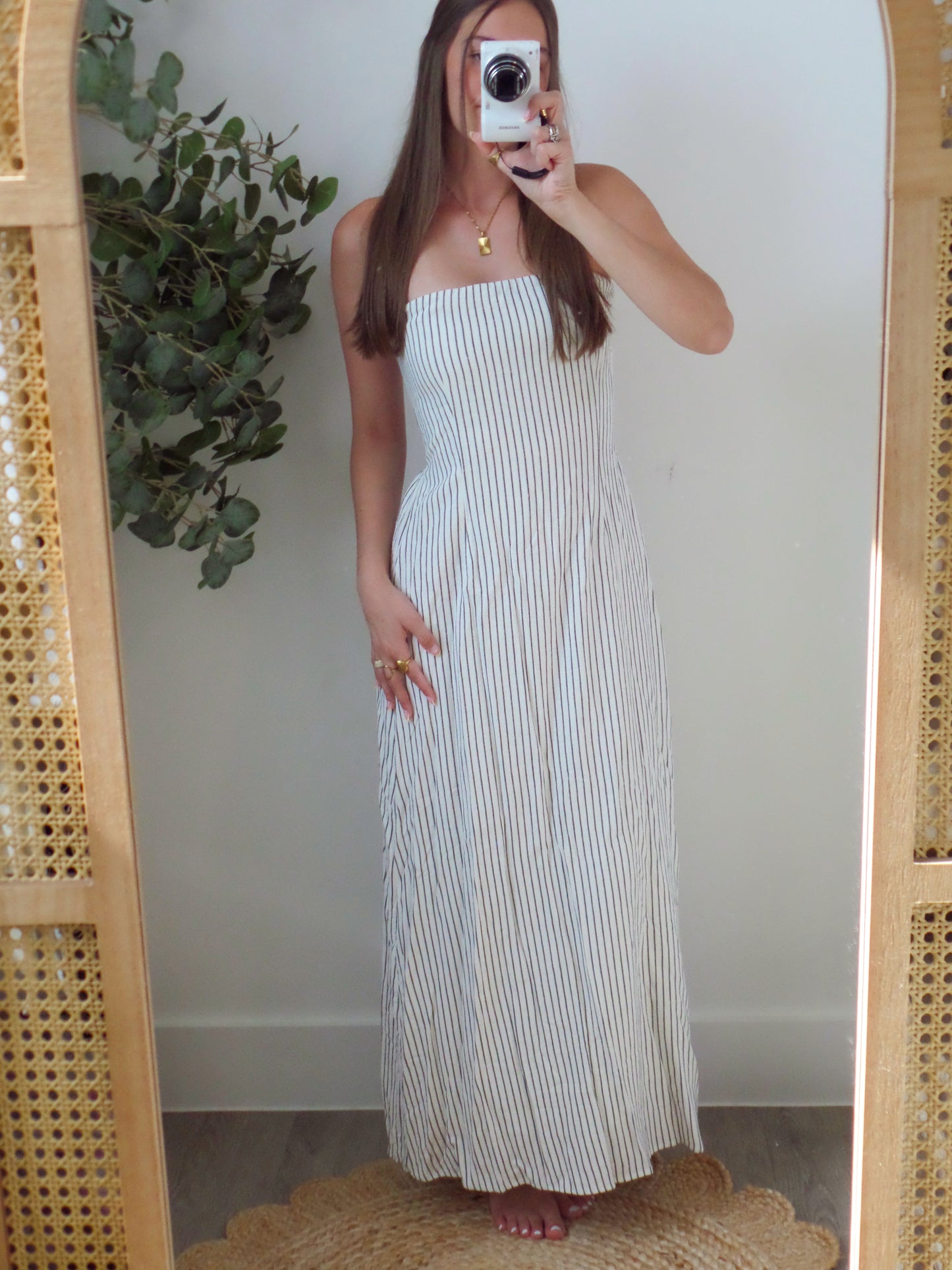 White/Black Stripe Maxi
