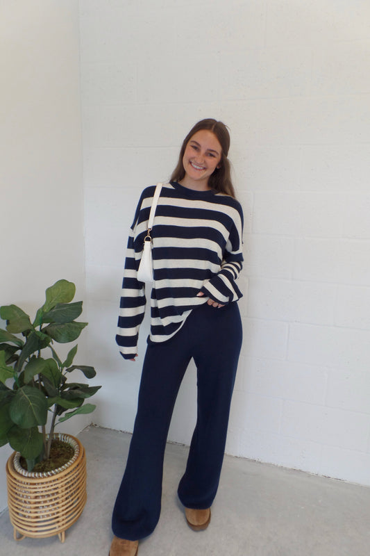 Fall Evenings Knit Stripe Set