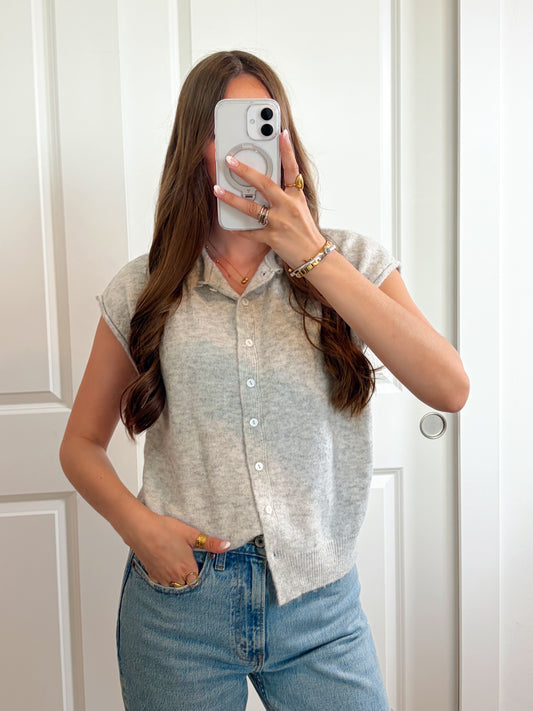 Heather Gray Cardigan Tee