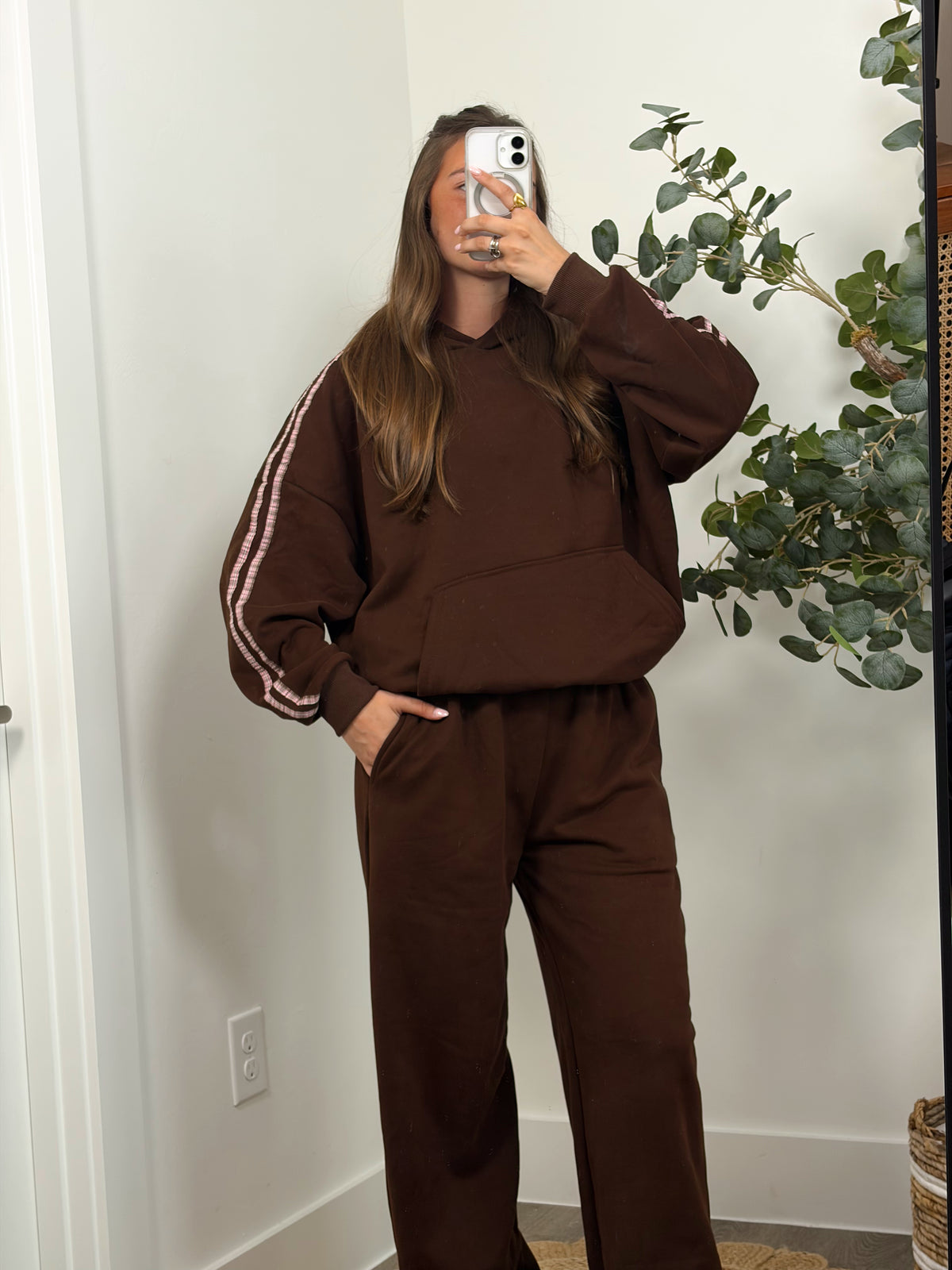 Rosewood Gingham Sweat Set
