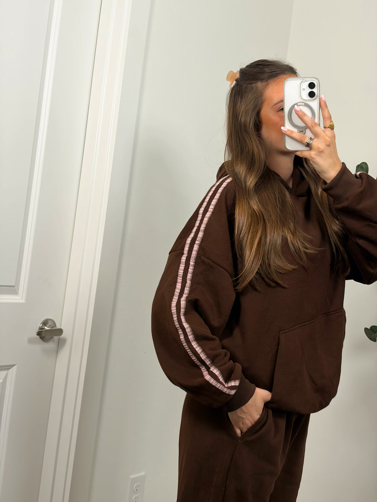 Rosewood Gingham Sweat Set
