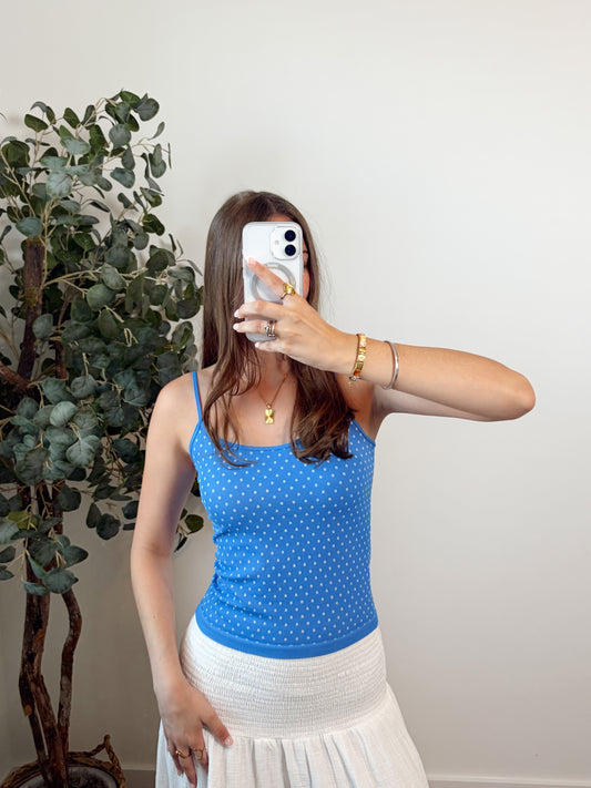 Blue Dot Seamless Tank