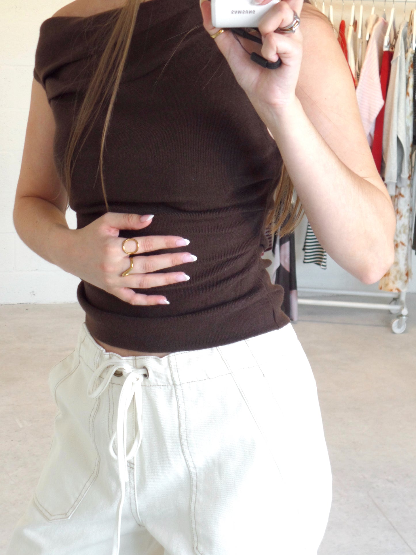 Mocha Muse Asymmetrical Top