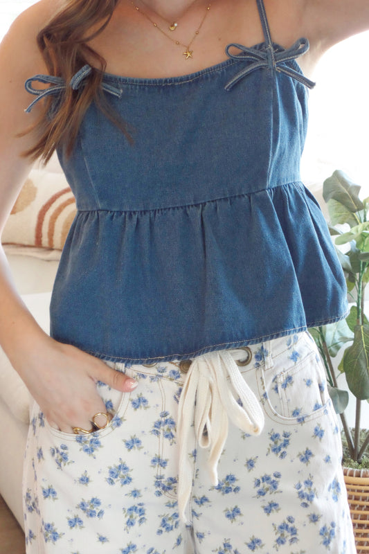 Falling for Fall Denim Top